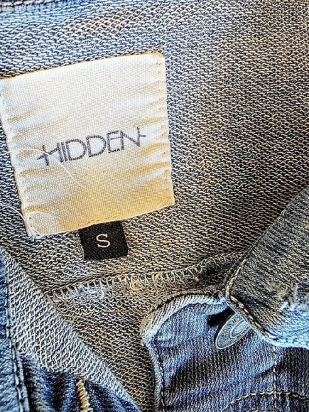 Hidden Jeans Women’s Small Distressed Western  Stretch Denim Jacket Light Wash
